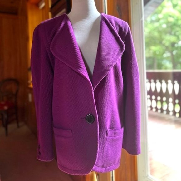 Krizia Jackets & Blazers - KRIZIA Vintage Purple Jacket Coat - IT42 - US 6